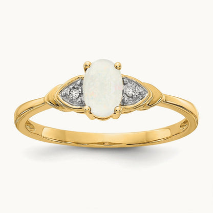 Opal and Diamond Ring, 14K