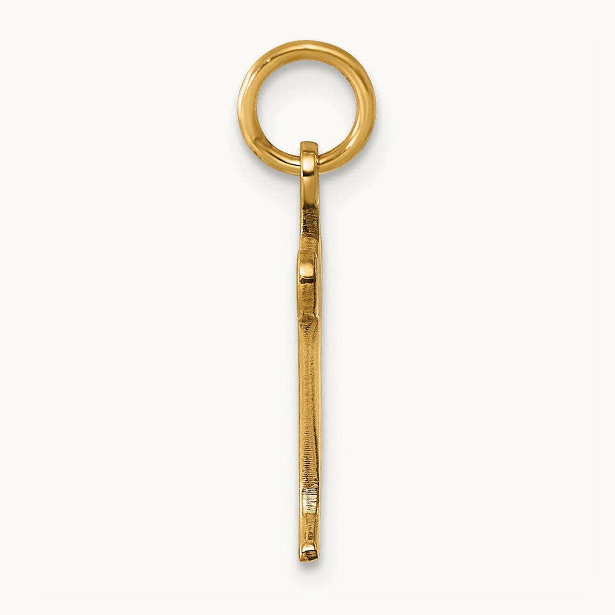 Diamond-cut Initial Charm — 14K Yellow Gold, R