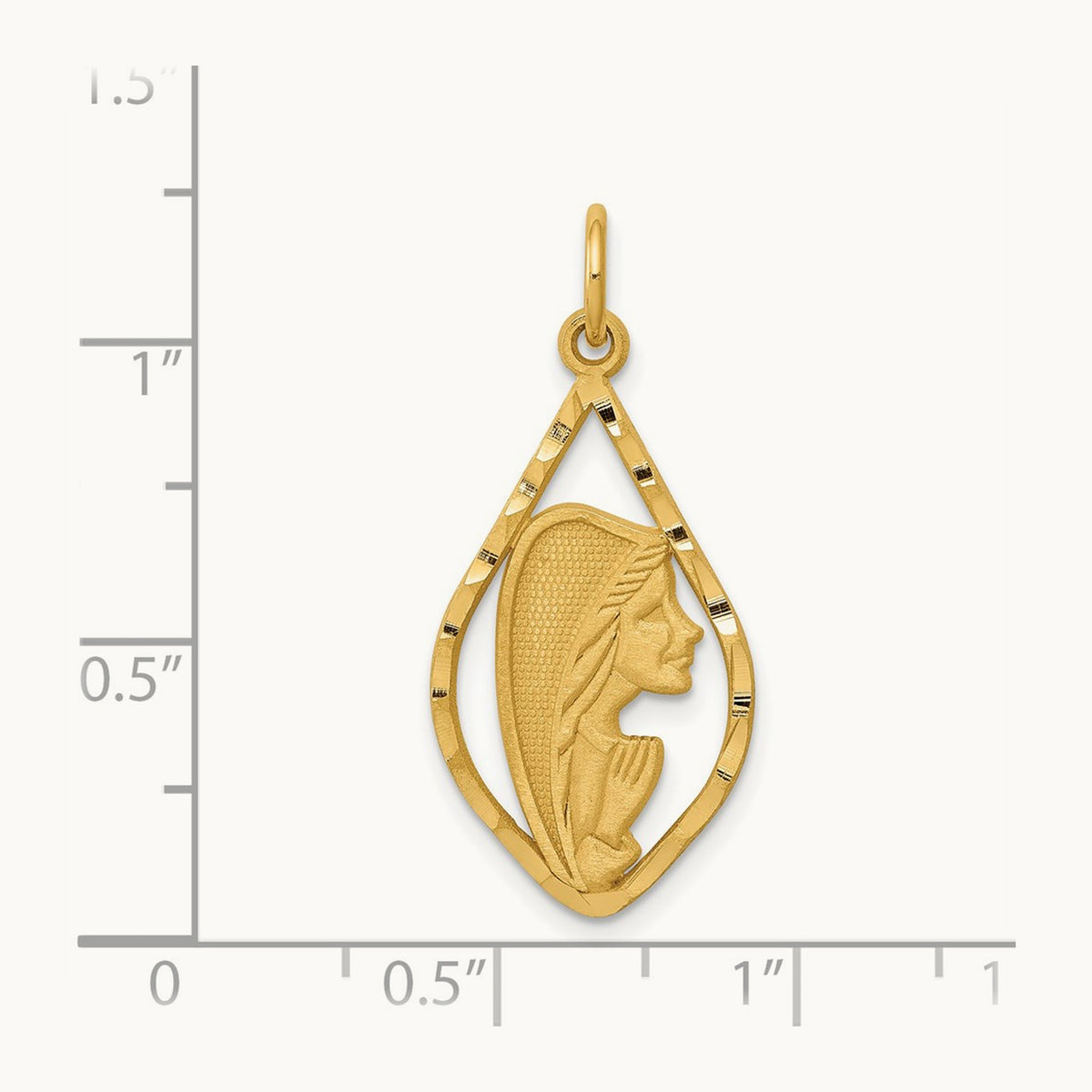Blessed Mary Charm, 14K