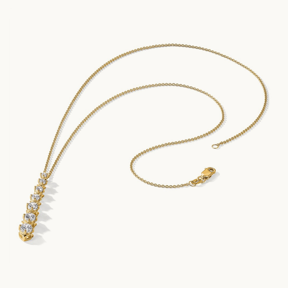 Diamond Circle 18 inch Necklace — 14K Yellow Gold, 1 ct
