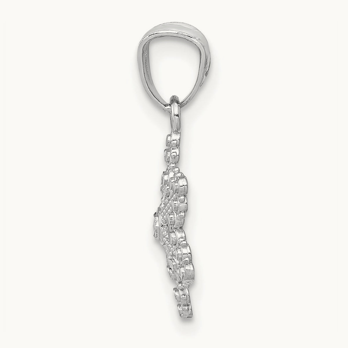 Snowflake Pendant, 14K White Gold