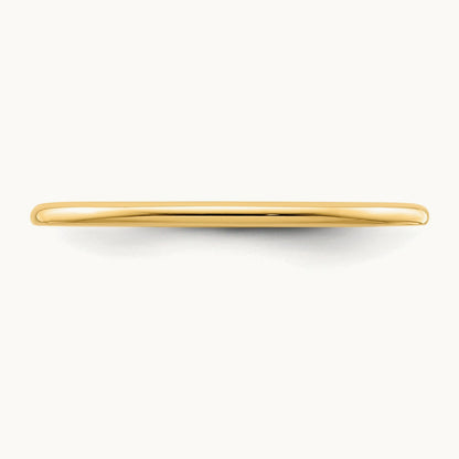 Half Round Stackable Band — 10K Yellow Gold