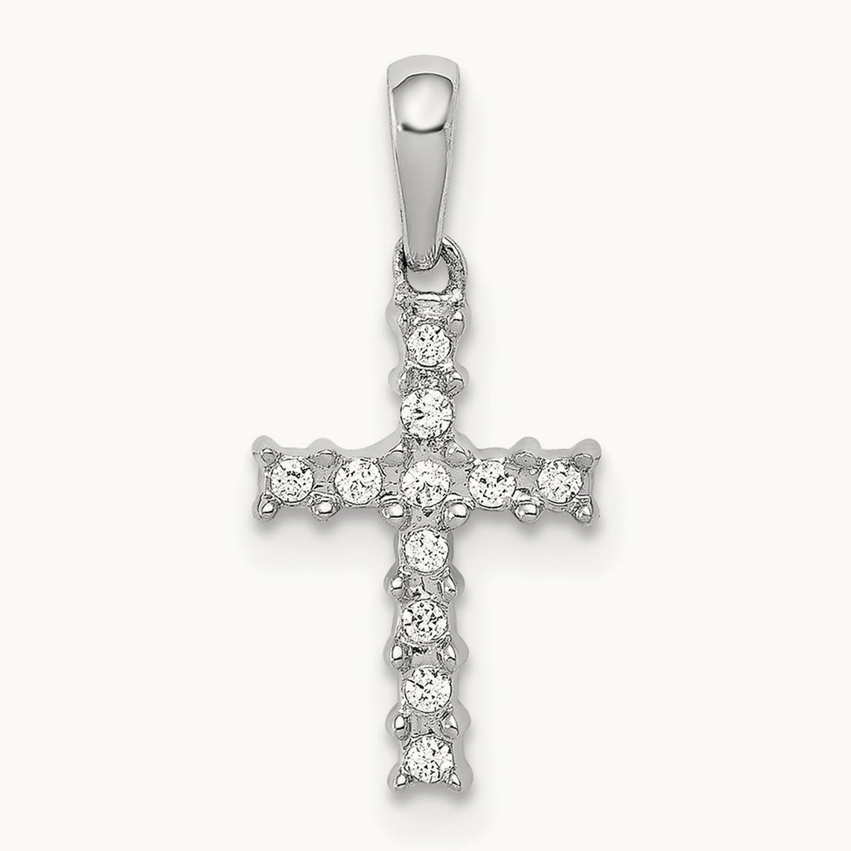 1/20ct. Diamond Latin Cross Pendant — photo set