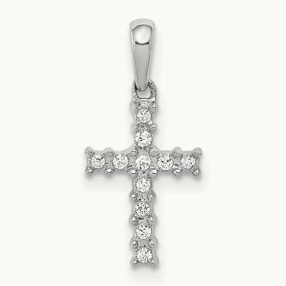1/20ct. Diamond Latin Cross Pendant — photo set