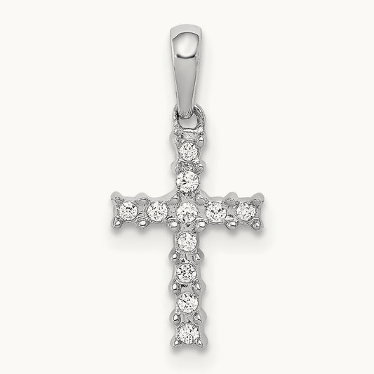 1/20ct. Diamond Latin Cross Pendant — photo set