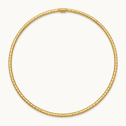 Diamond-cut Tube Slip-on Bangle — 2mm