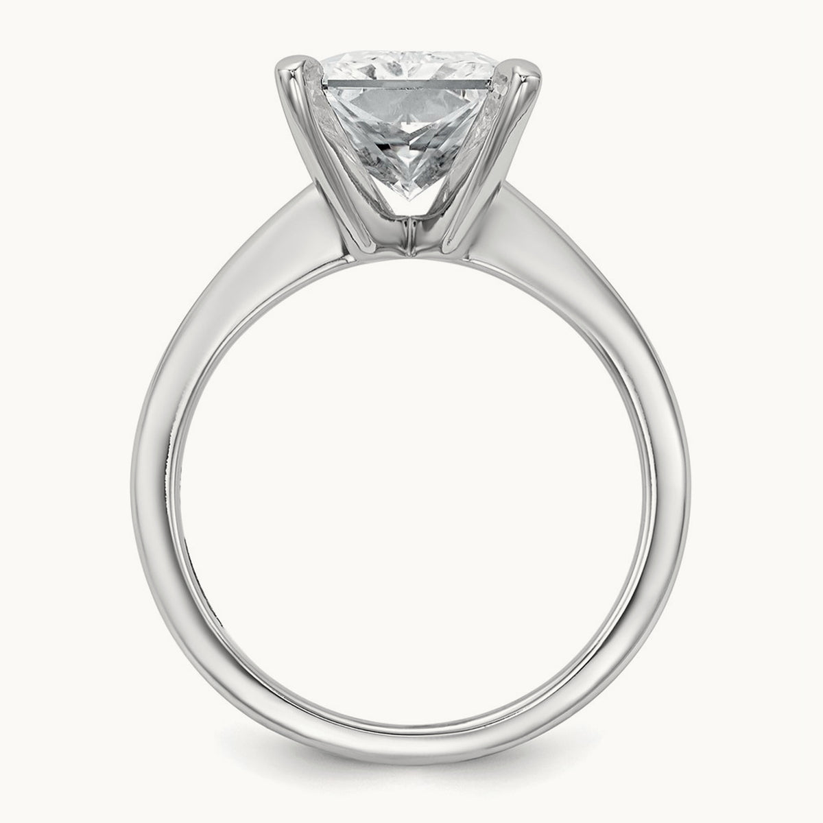 Radiant Solitaire Engagement Ring, 0.50-5.00 ct tw Lab-Grown Diamond — 5 ct, 14K White Gold