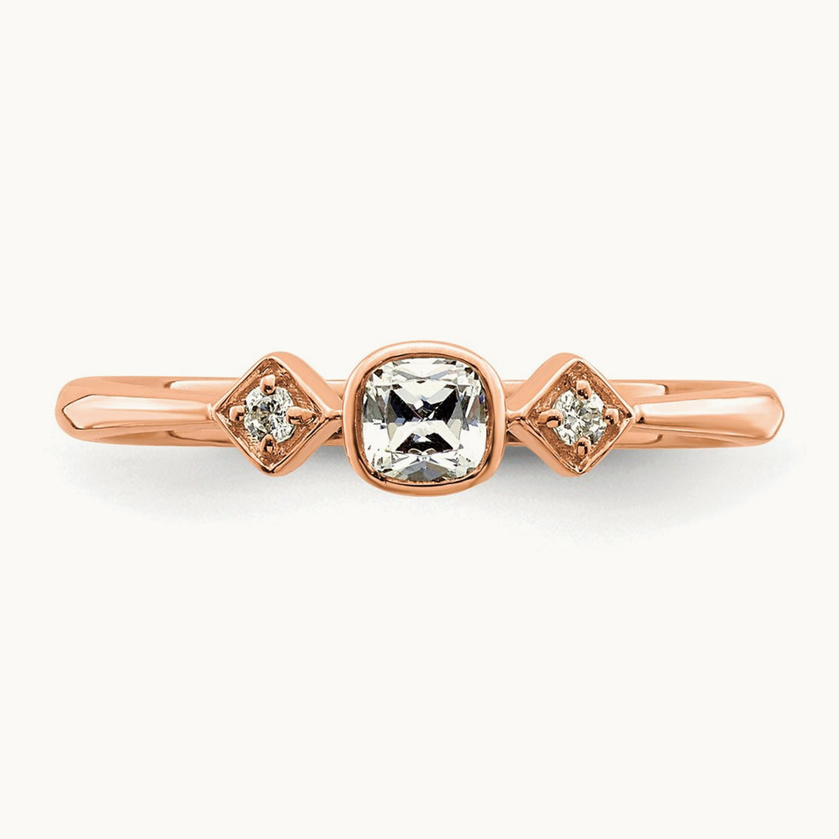 Petite Cushion Ring, 0.25 ct tw — 14K Rose Gold