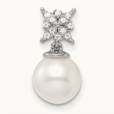Freshwater Cultured Pearl & Diamond Chain Slide — photo set