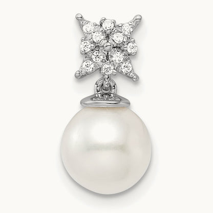 Freshwater Cultured Pearl & Diamond Chain Slide — photo set