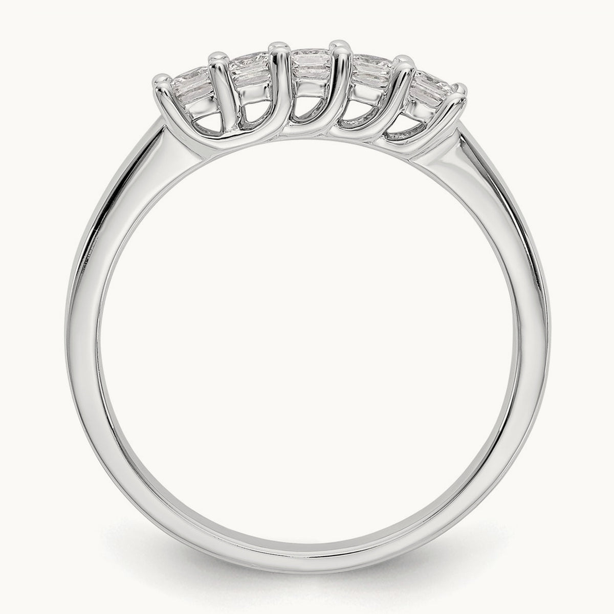 Princess-Cut 5-Stone Band — 1/3 ct, 7