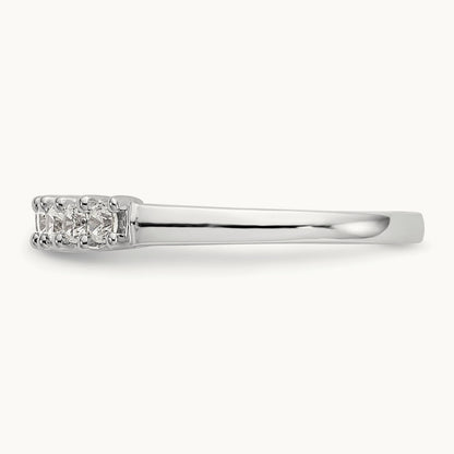 9-Stone Diamond Band, 14K White Gold