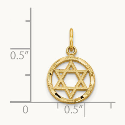 Solid Polished Star of David Charm — photo set