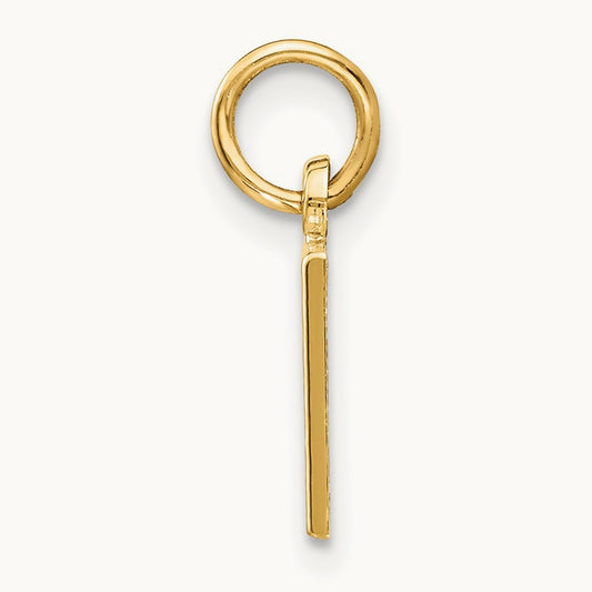 God Bless America Flag Charm, 14K