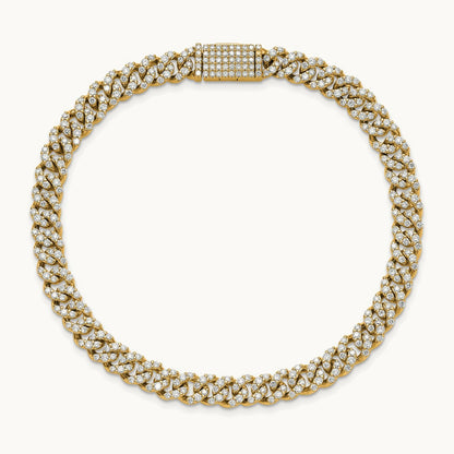 4mm Pavé Cuban Link Bracelet, 3.25 ct tw Lab-Grown Diamond