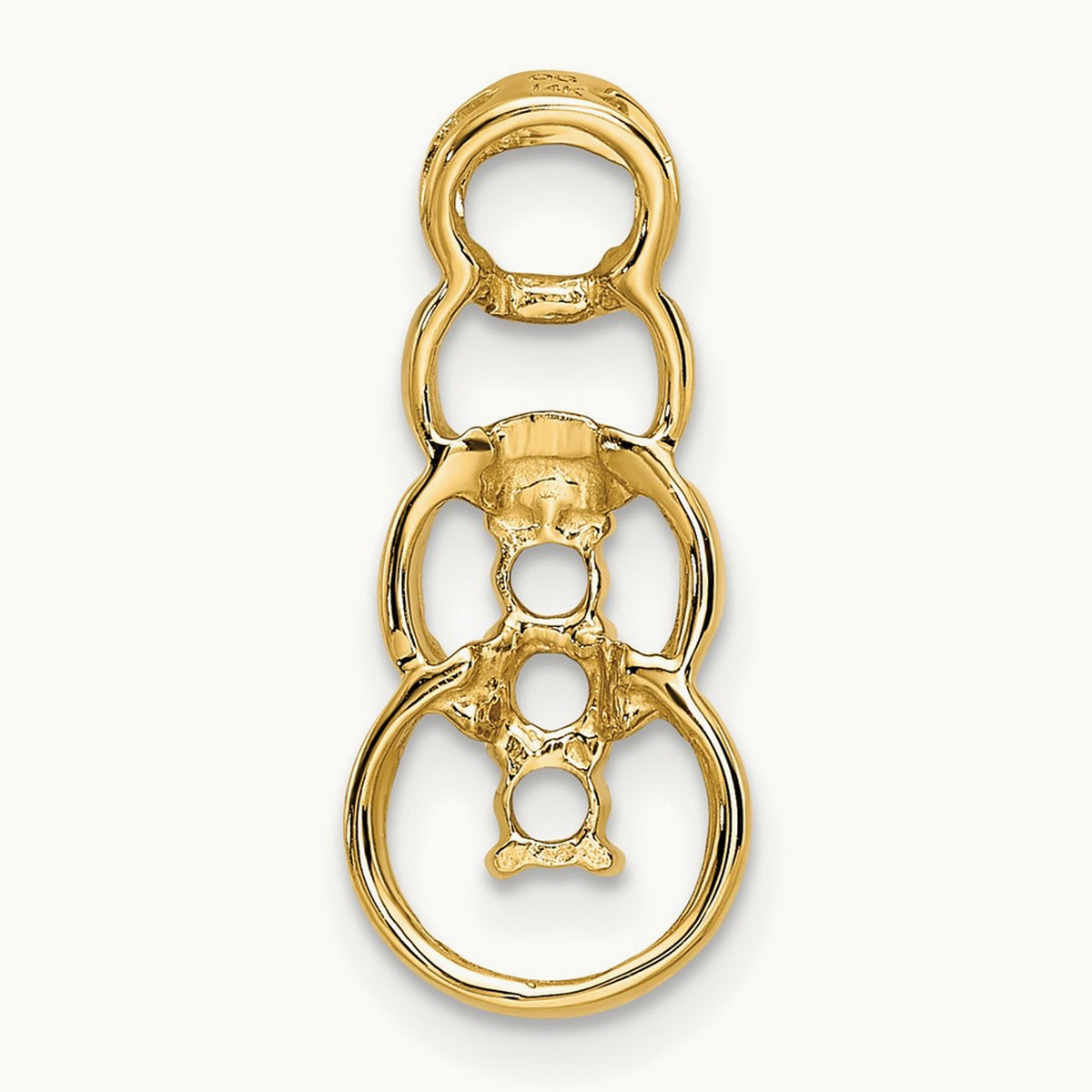 3 Synthetic Stone Family Pendant, 14K