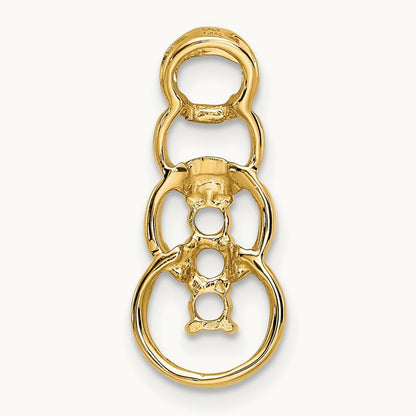 3 Synthetic Stone Family Pendant, 14K