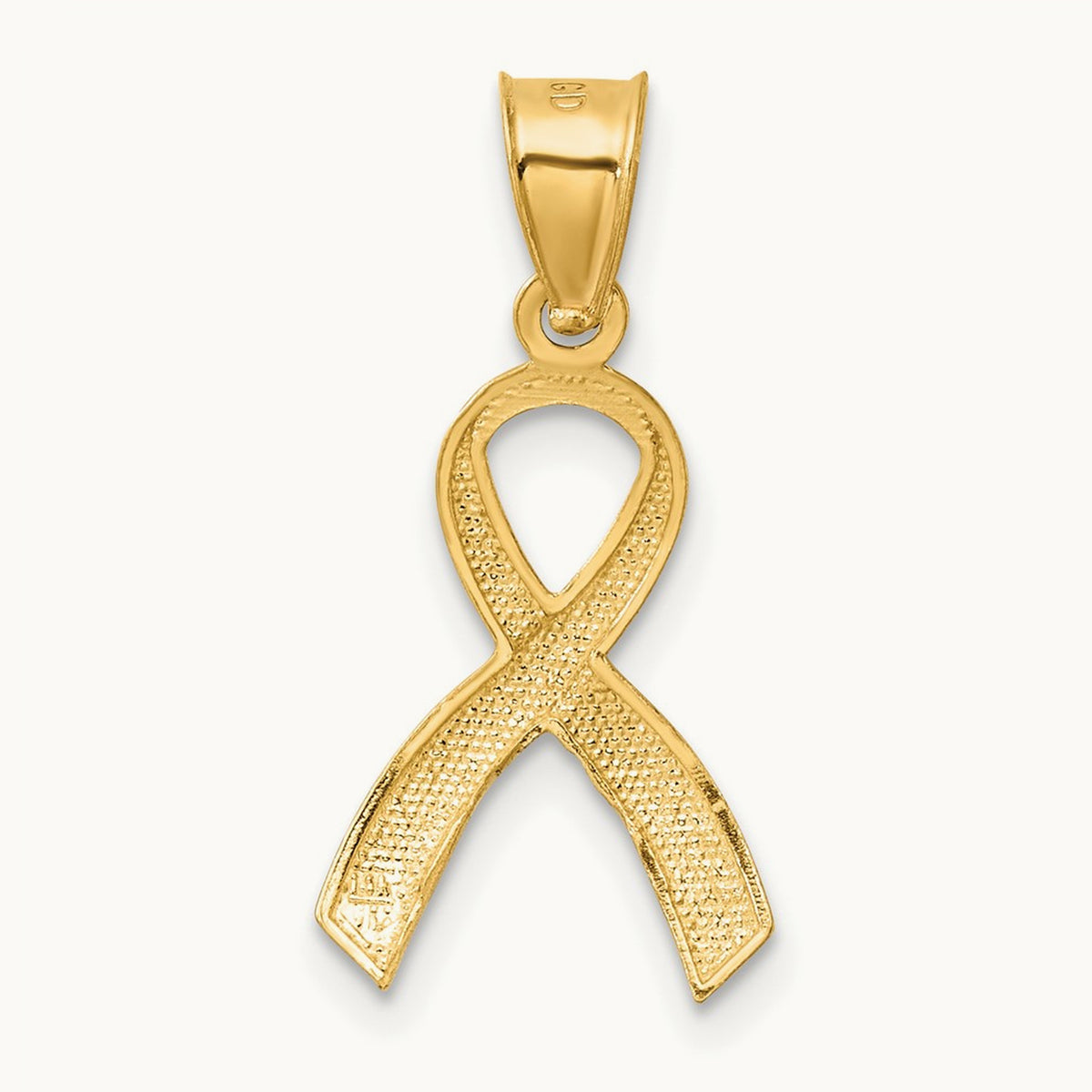 Diamond-cut Awareness Pendant — 14K Yellow Gold
