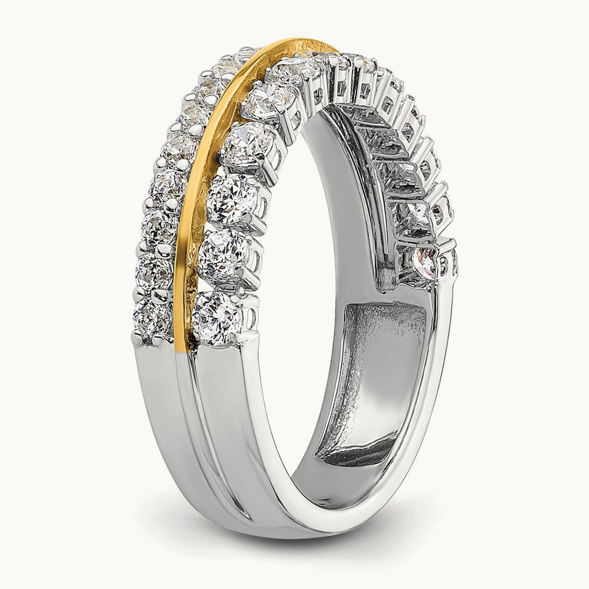 Double Row Fashion Band, 1.00 ct tw Lab-Grown Diamond