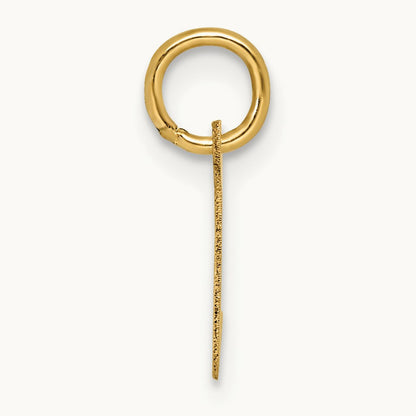 Uppercase Initial Charm — 14K Yellow Gold, L