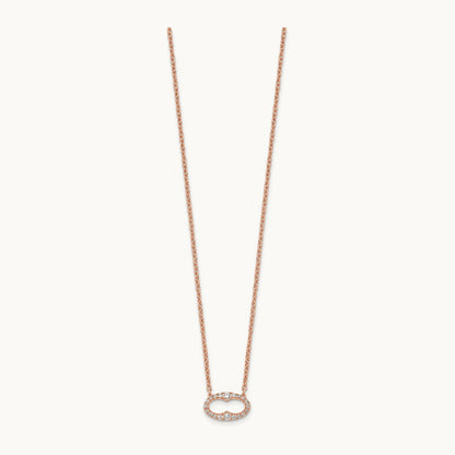 Fancy Rose Gold Diamond 18in Necklace, 14K