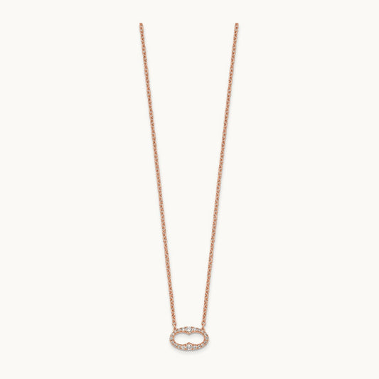 Fancy Rose Gold Diamond 18in Necklace, 14K