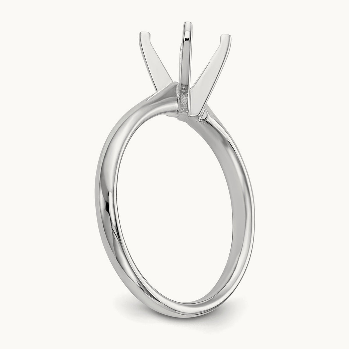 3/4ct. Lightweight 4-Prong Solitaire Mounting, 14K White Gold