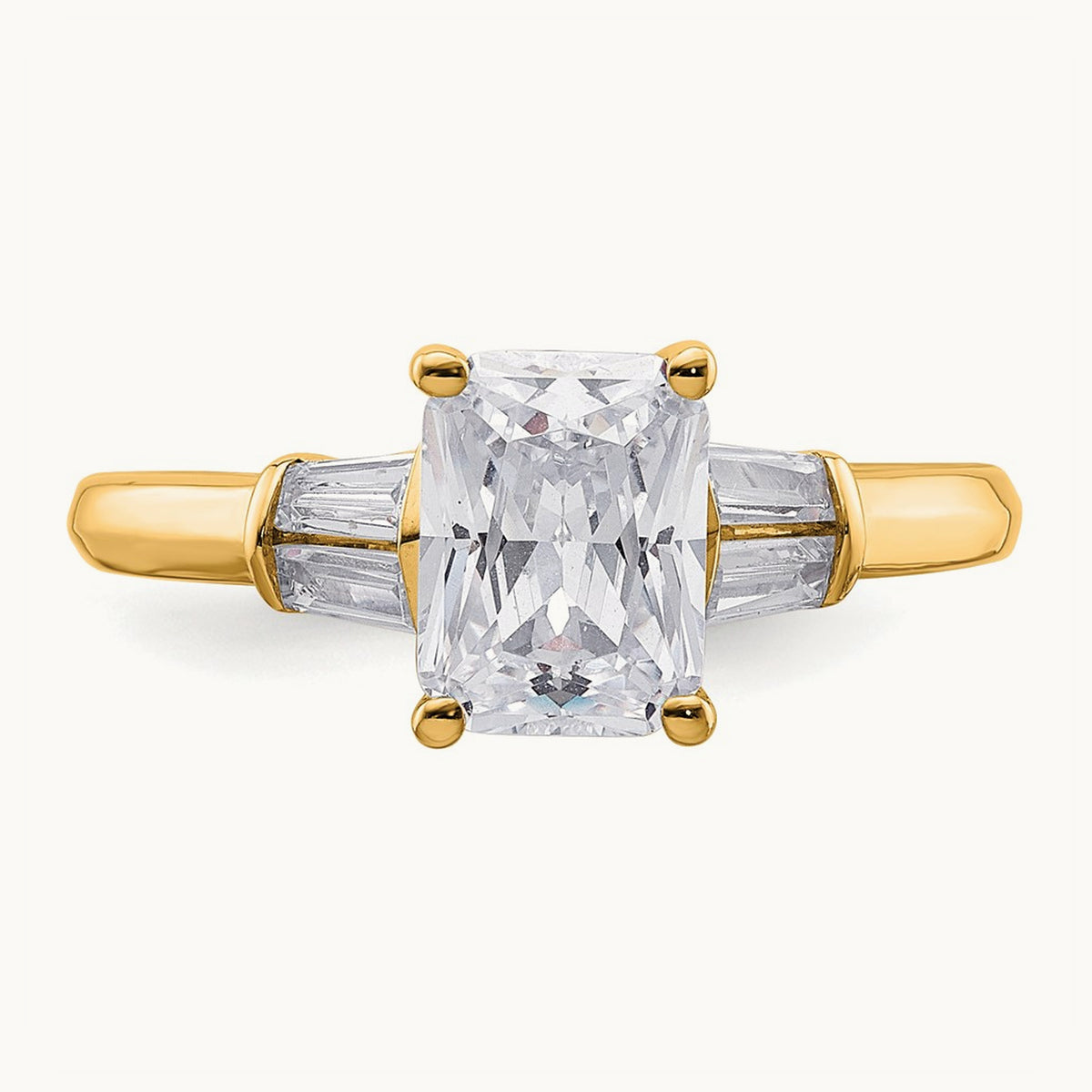 3 Stone Engagement Ring, 1.75 ct tw Lab-Grown Diamond — VS (Best), 14K Yellow Gold