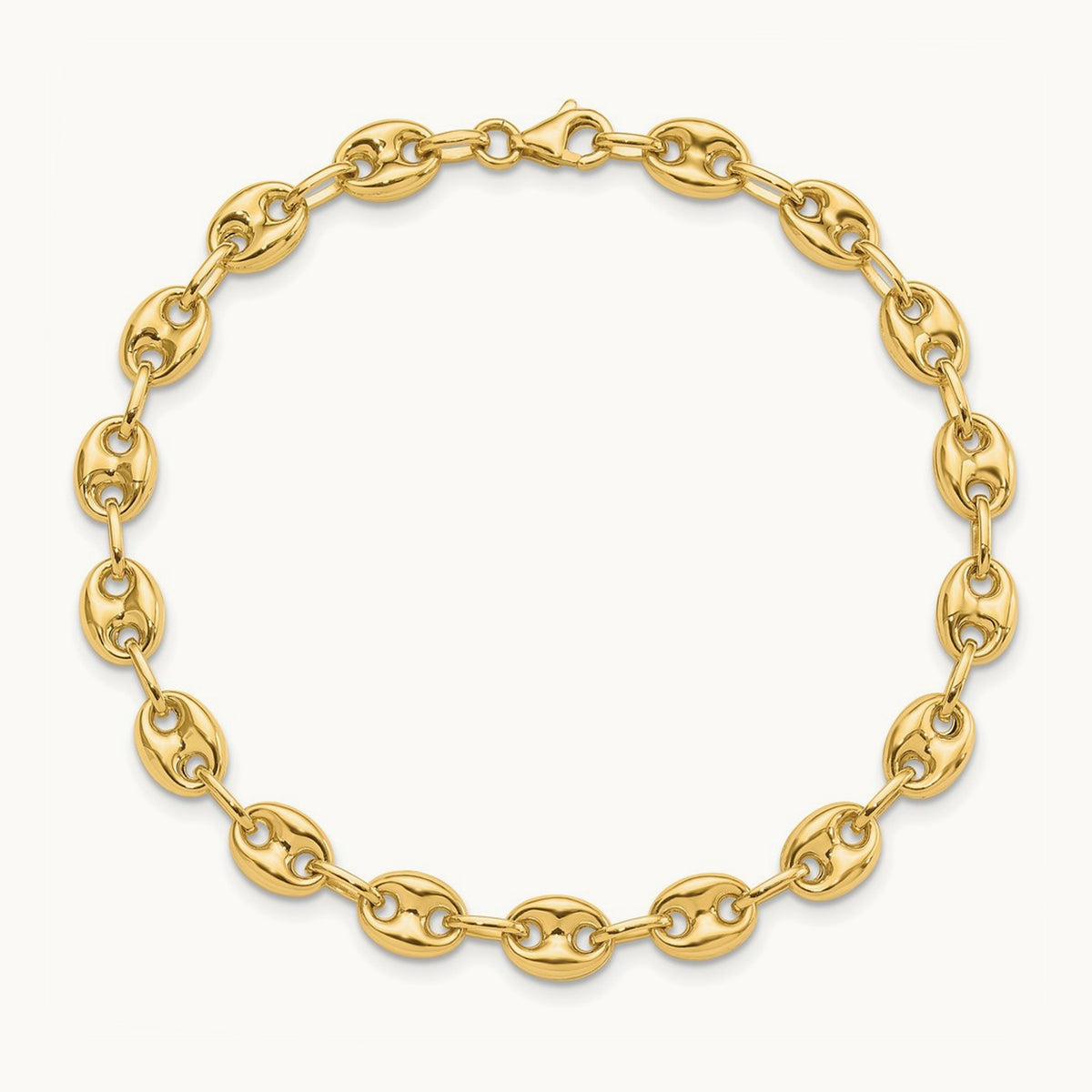 Fancy Link 7.75in Bracelet, 14K