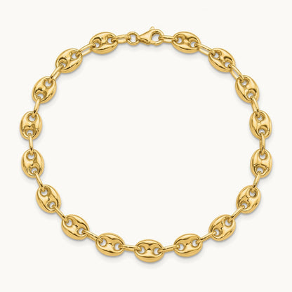 Fancy Link 7.75in Bracelet, 14K