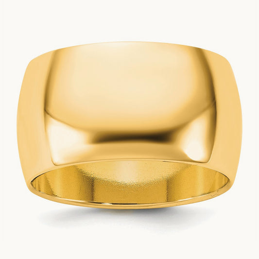 Half Round Band — 10K Yellow Gold
