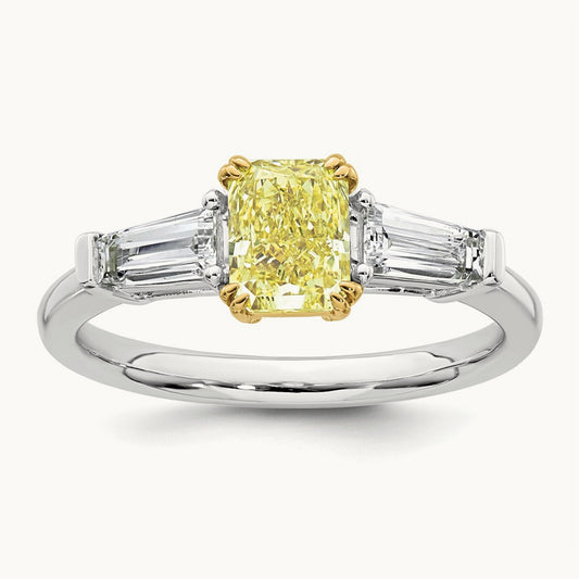 Emma Grace 14ktt Vivid Yellow & Ring, 1 1/2-4 3/8 ct Lab-Grown Diamond