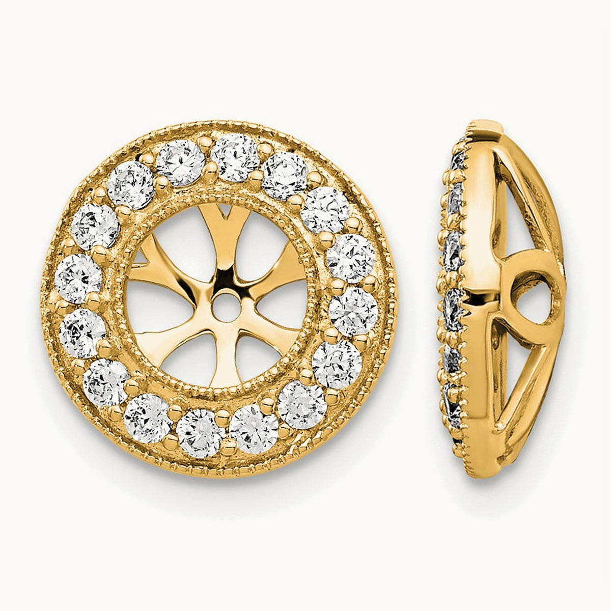 Diamond Earring Jackets, 14K Yellow Gold