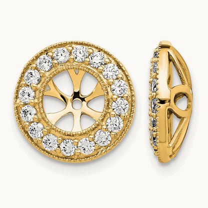 Diamond Earring Jackets, 14K Yellow Gold
