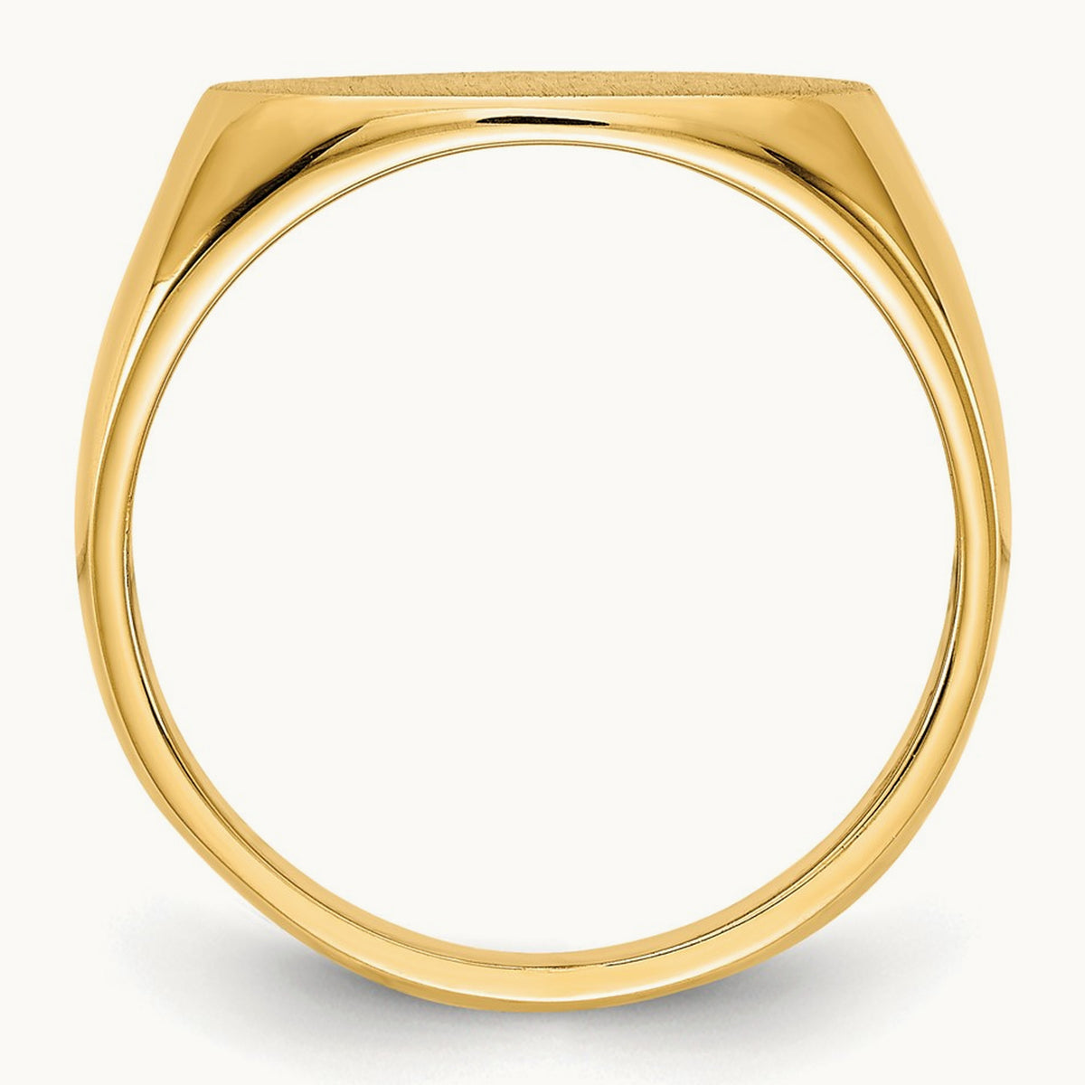 13.5x8. Closed Back Signet Ring, 0mm, 14K
