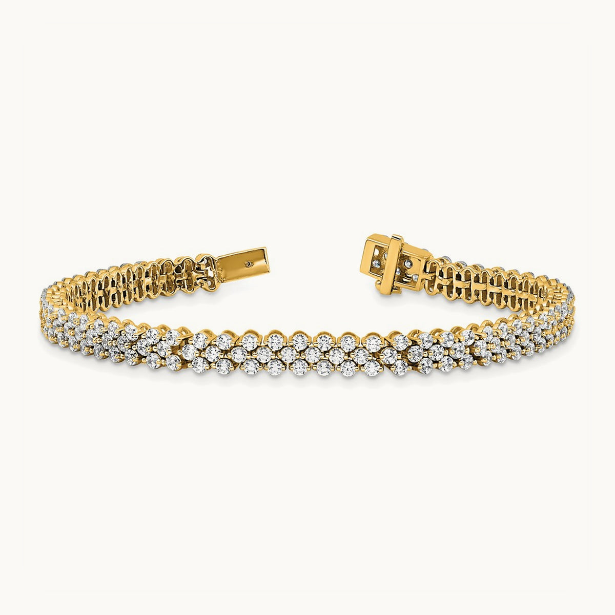 Tennis Bracelet, 5.00 ct tw Lab-Grown Diamond — 14K Yellow Gold
