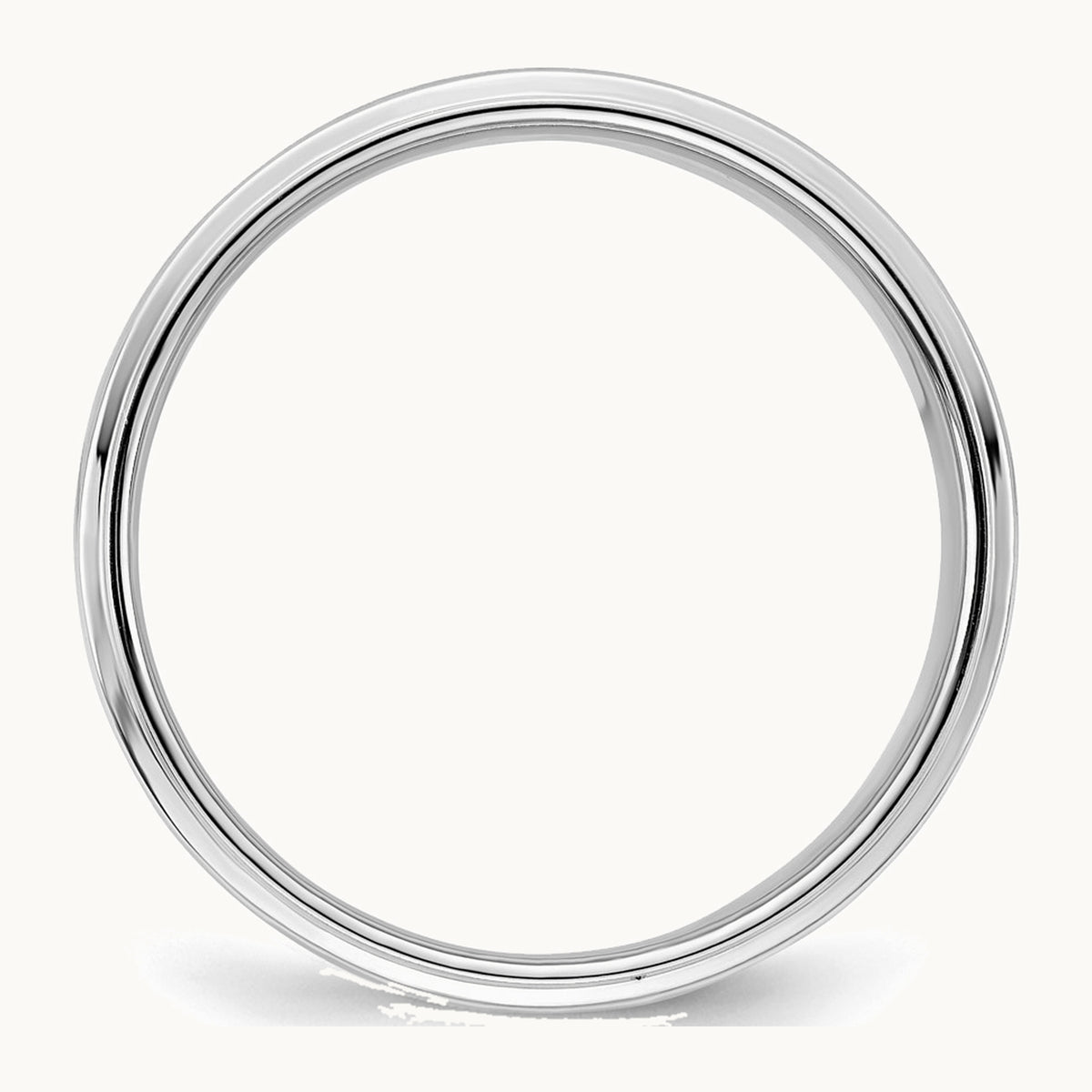 Sterling Silver Rhodium-plated 7mm Flat w/ Step Edge Band