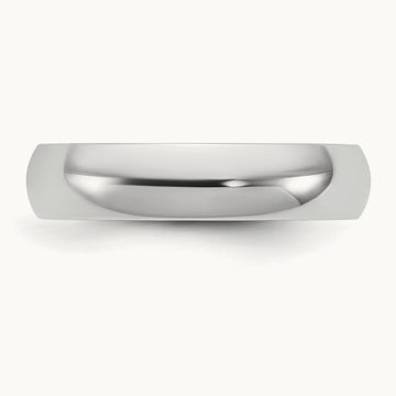 Lightweight Comfort Fit Band, 4.5mm, 10K White Gold