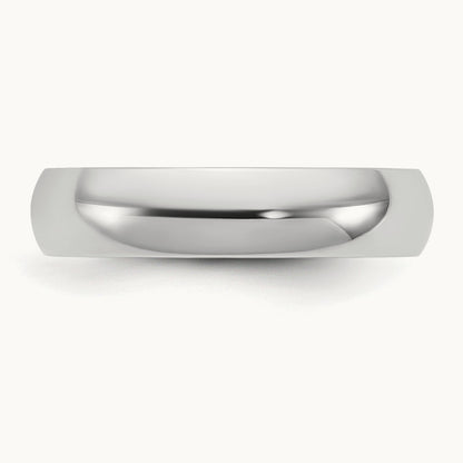 Lightweight Comfort Fit Band, 4.5mm, 10K White Gold