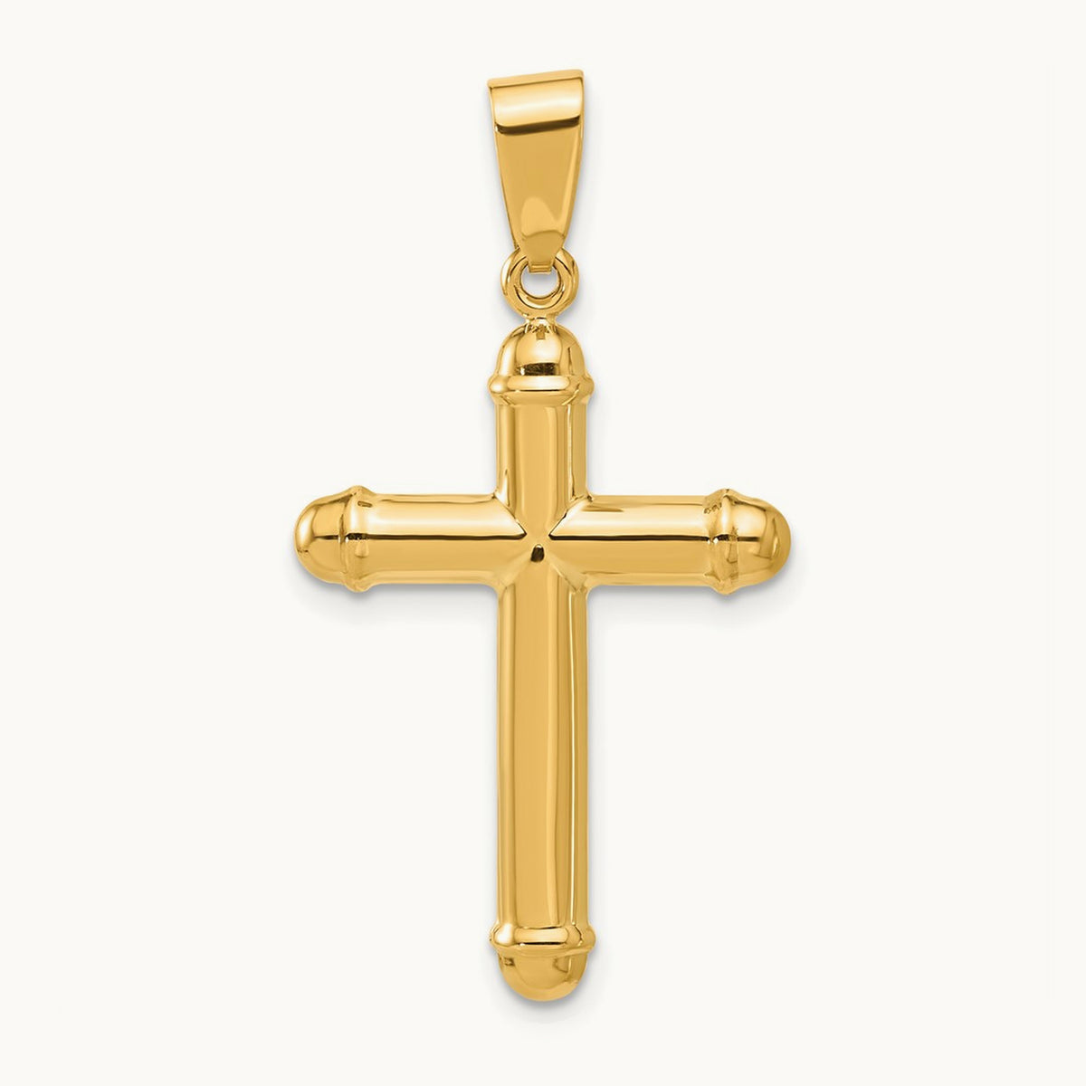 Polished Cross Pendant, 14K