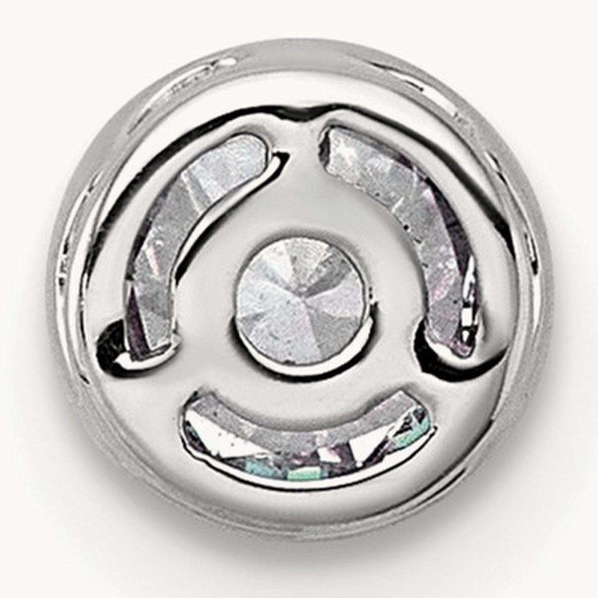 Round Bezel Set Chain Slide Pendant, 0.25-3.00 ct tw Lab-Grown Diamond — 5/8 ct, VS (Best), 14K White Gold