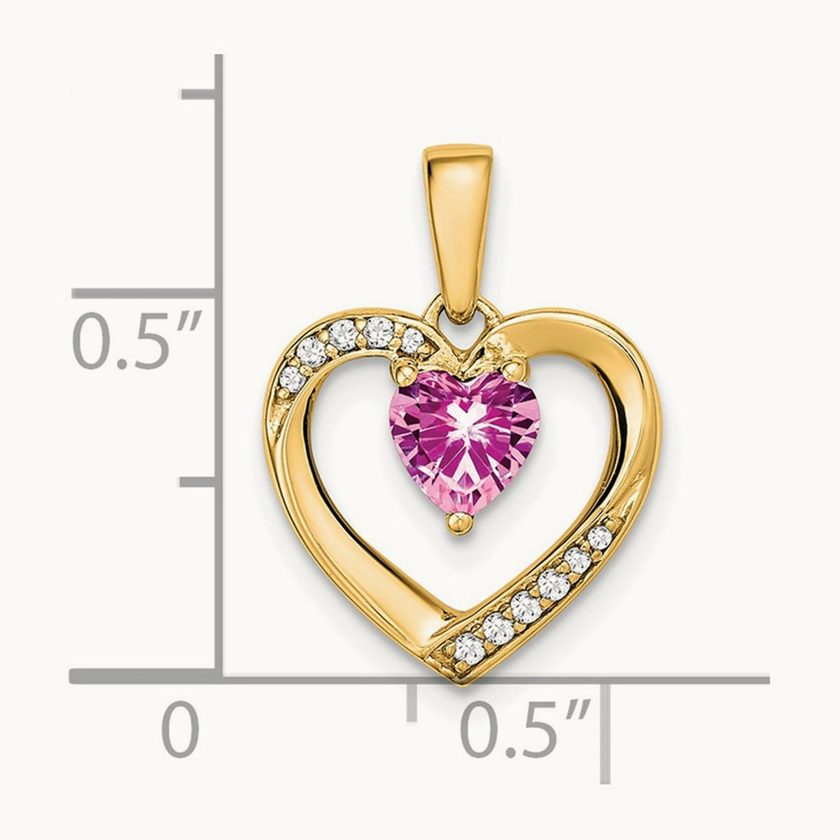 Sapphire and Diamond Heart Pendant — photo set