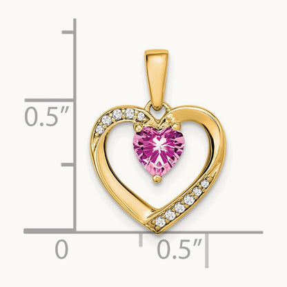 Sapphire and Diamond Heart Pendant — photo set