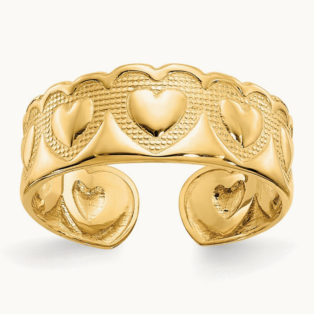 Heart Toe Ring, 14K
