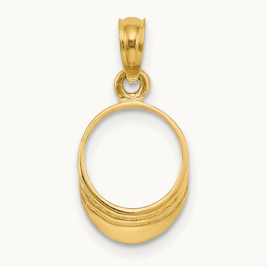 3-D Polished Beach Bum Sun Visor Charm, 14K