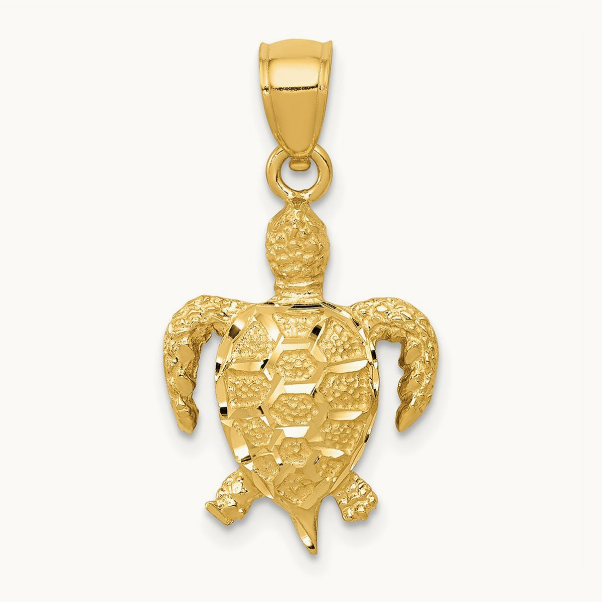 Turtle Pendant, 14K