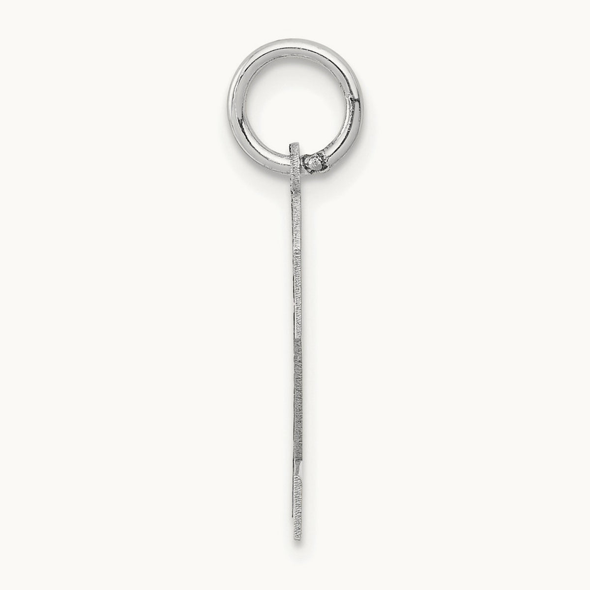 Medium Satin Number 2 Charm — 14K White Gold
