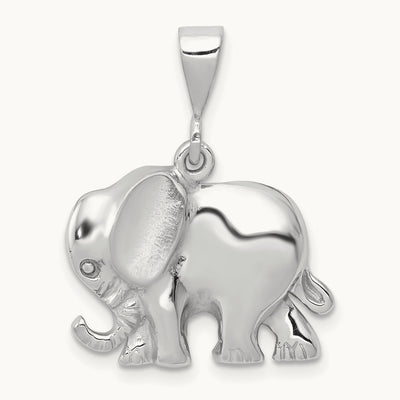 Elephant Charm, 14K White Gold