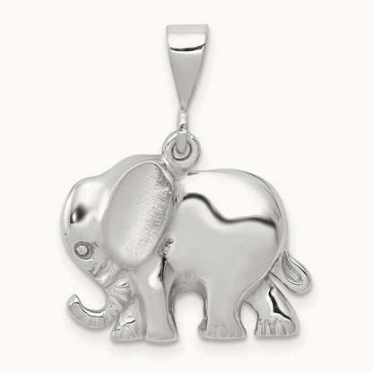Elephant Charm, 14K White Gold