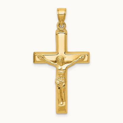 Polished Crucifix Pendant, 14K